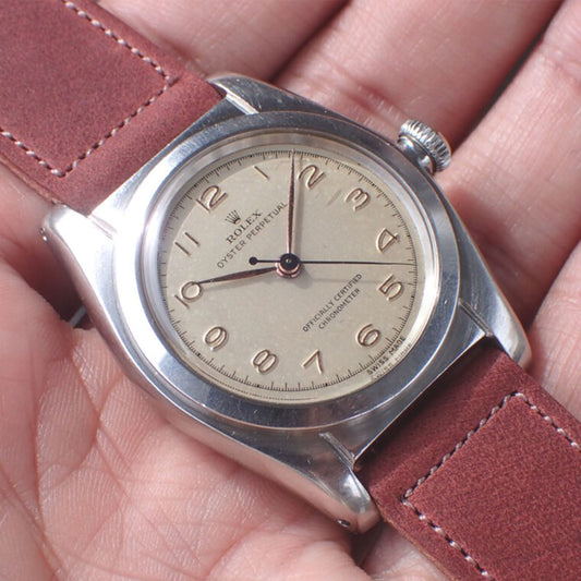 TEMPESTI TEXAS Bends Leather Strap (Red Brown)