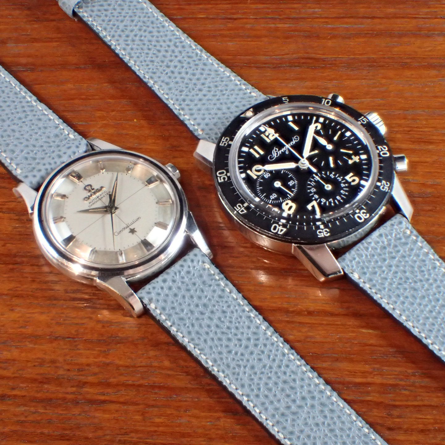 DEGERMANN DAUPHIN Embossed calf STRAP (Powder Blue)