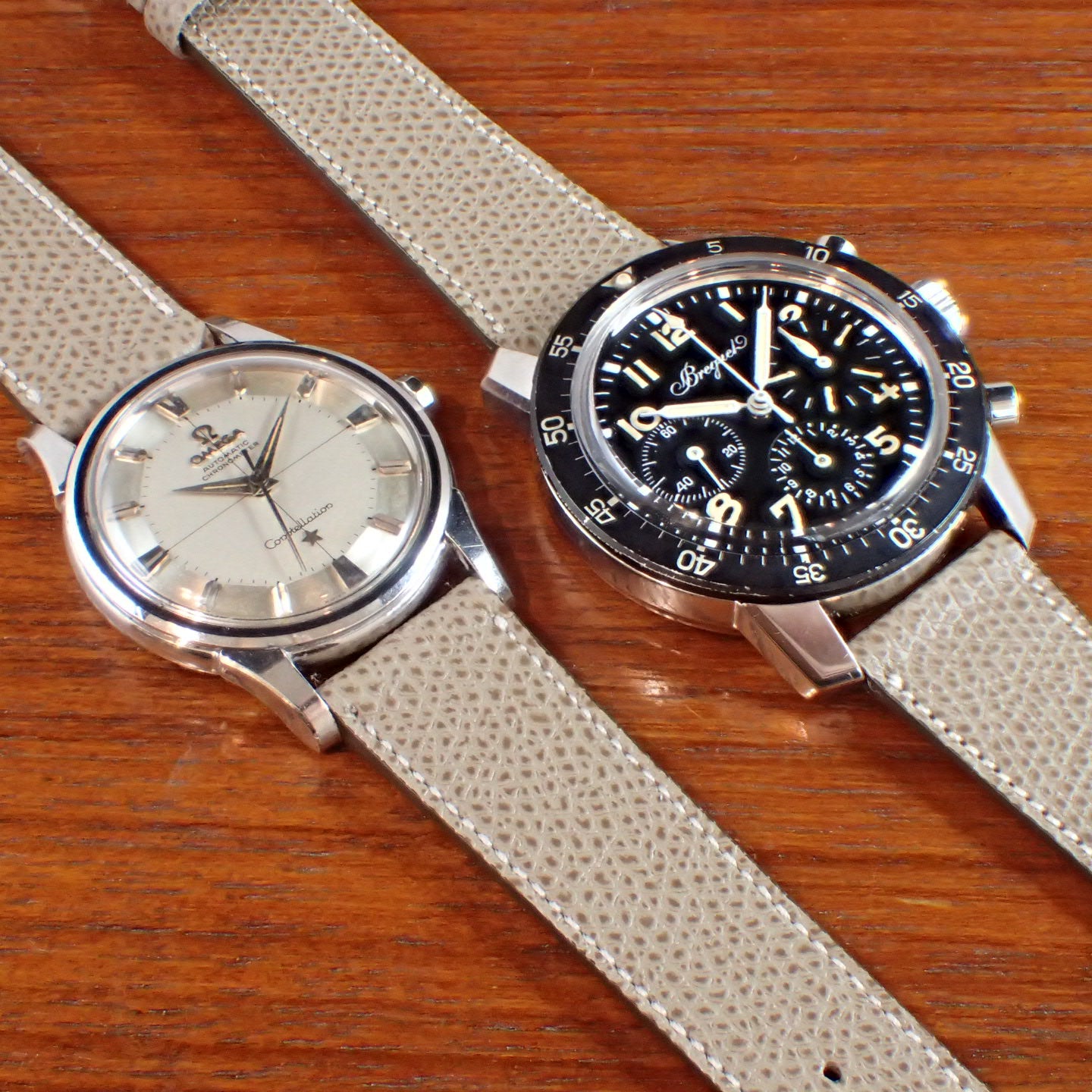 <tc>DEGERMANN DAUPHIN Embossed calf STRAP (Oyster Gray)</tc>