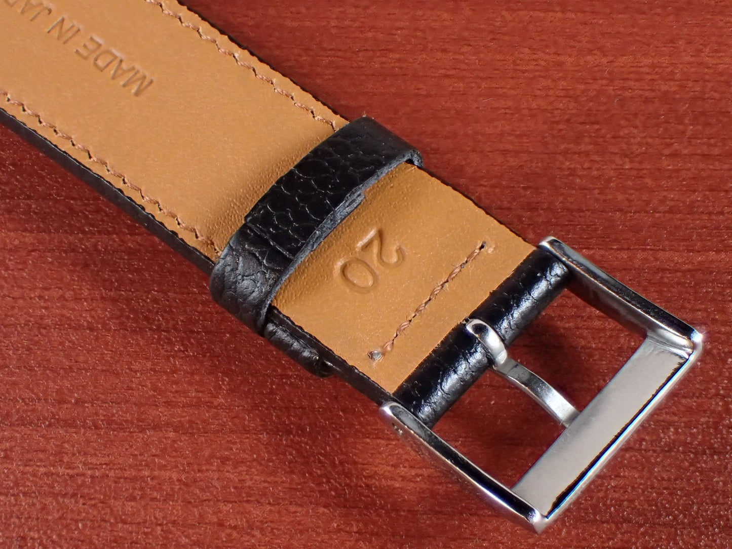 DEGERMANN DAUPHIN Embossed calf STRAP (Black)