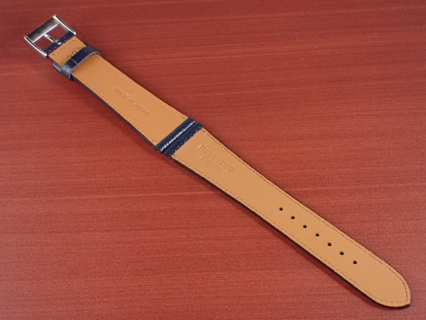 <tc>DEGERMANN DAUPHIN Embossed calf STRAP (Navy)</tc>