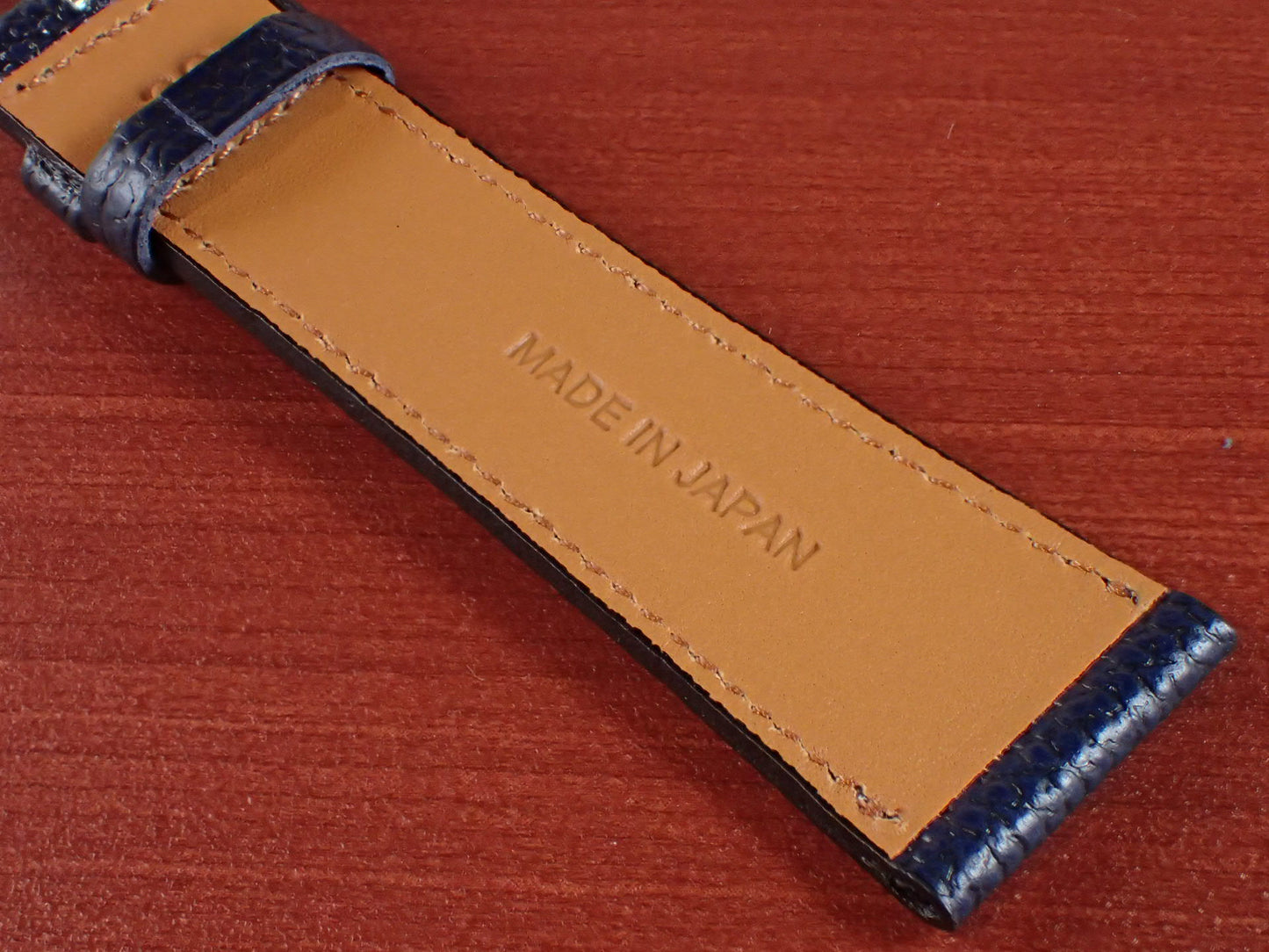 <tc>DEGERMANN DAUPHIN Embossed calf STRAP (Navy)</tc>