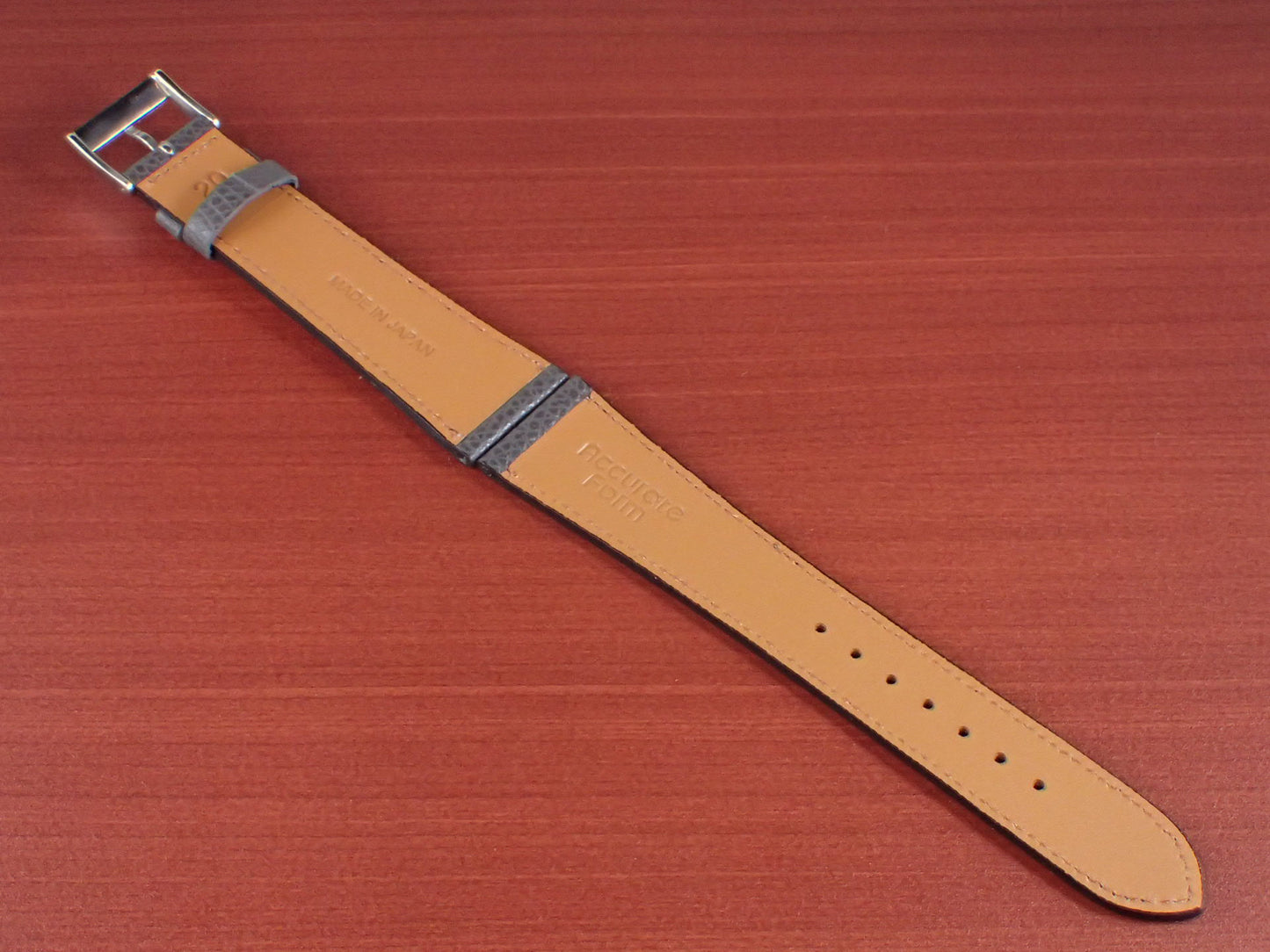 DEGERMANN DAUPHIN Embossed calf STRAP (Dark Gray)