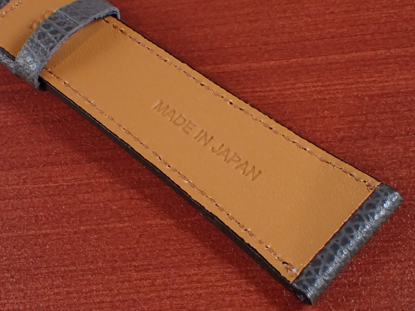 DEGERMANN DAUPHIN Embossed calf STRAP (Dark Gray)