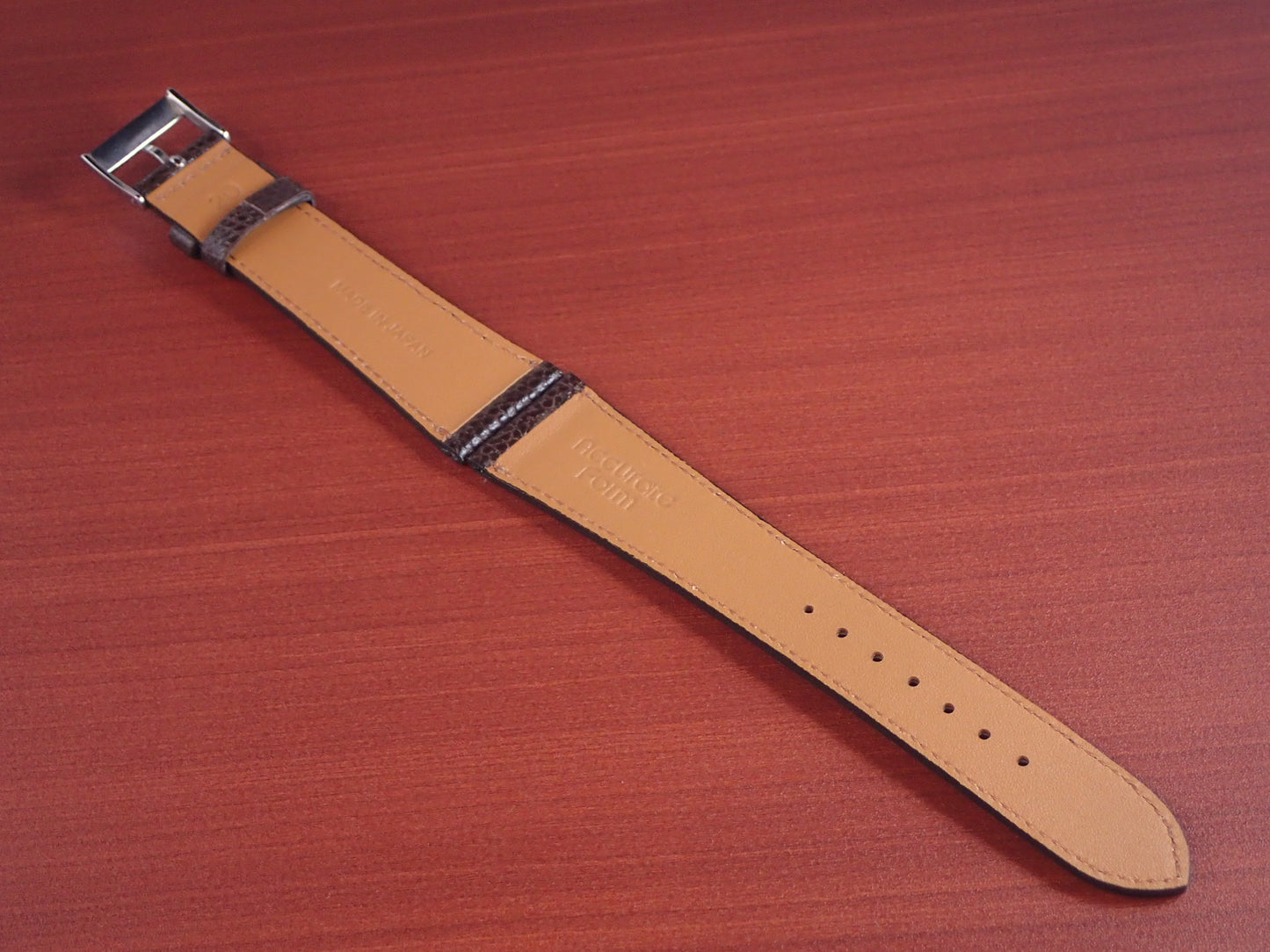 <tc>DEGERMANN DAUPHIN Embossed calf STRAP (Dark Brown)</tc>