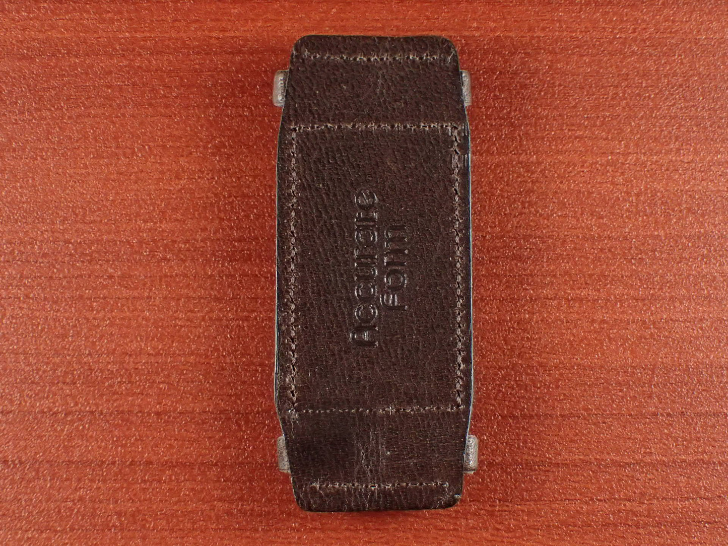 <tc>Leather Pad JAPANESE COWHIDE LEATHER for Rectangular Watch (Dark Brown)</tc>