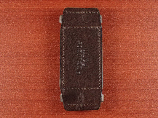 <tc>Leather Pad JAPANESE COWHIDE LEATHER for Rectangular Watch (Dark Brown)</tc>