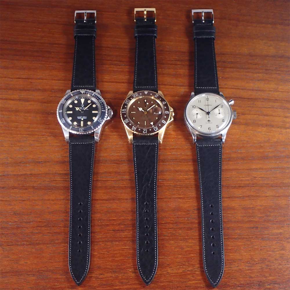 JAPANESE COWHIDE LEATHER STRAP (black)