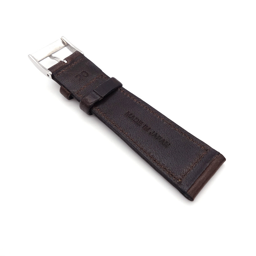 JAPANESE COWHIDE LEATHER STRAP (dark brown)