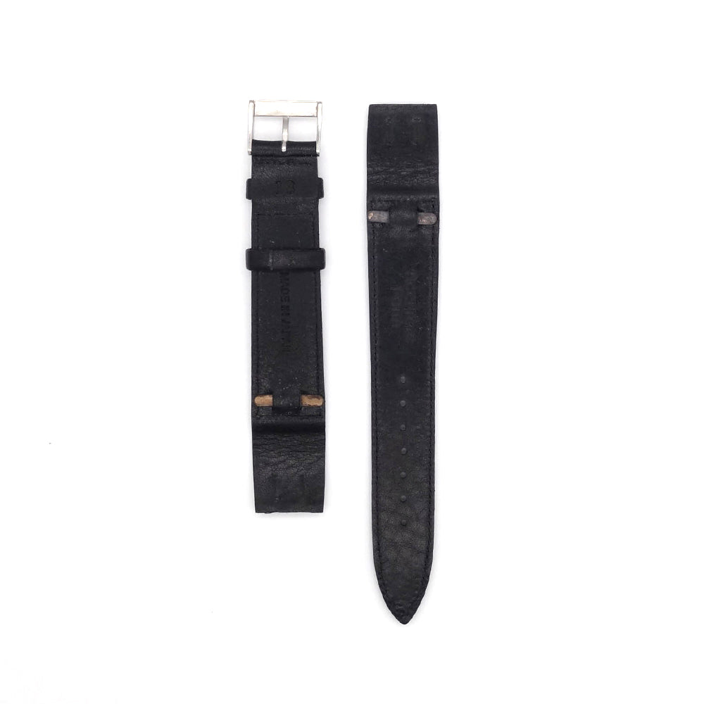 JAPANESE COWHIDE LEATHER OPEN ENDED STRAP (Black)