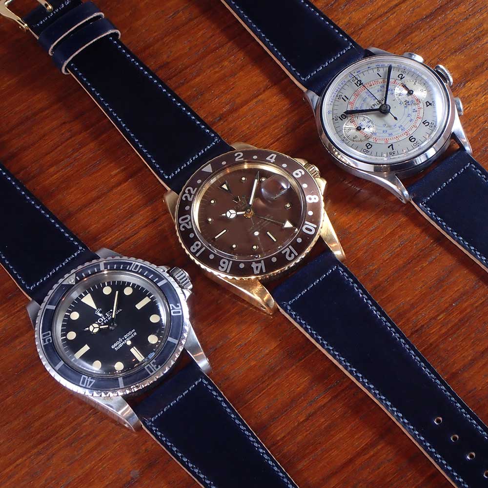 HORWEEN Shell Cordovan Regular Navy