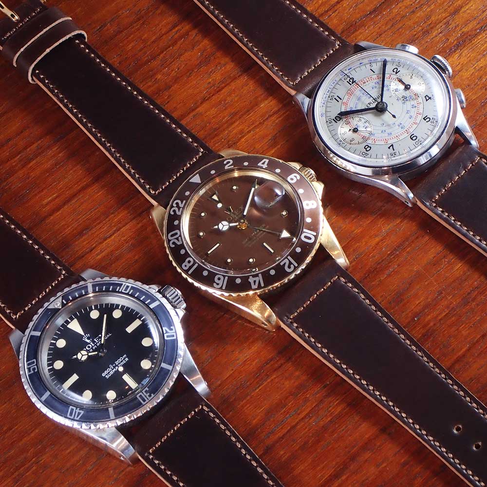 HORWEEN Shell Cordovan Regular Dark Cognac