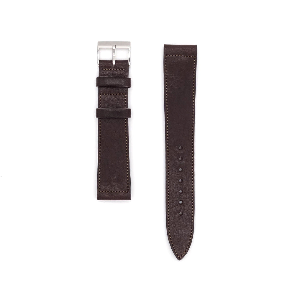 JAPANESE COWHIDE LEATHER OPEN ENDED STRAP (Dark Brown)