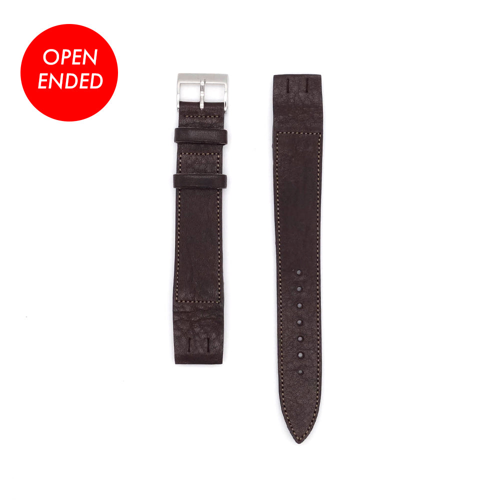 JAPANESE COWHIDE LEATHER OPEN ENDED STRAP (Dark Brown)