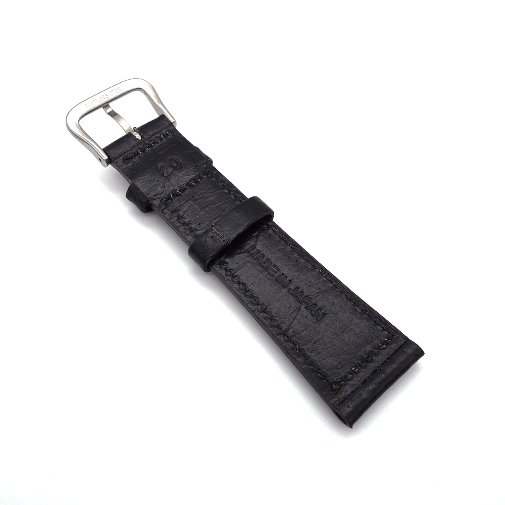 JAPANESE Pigskin LEATHER STRAP (Black)