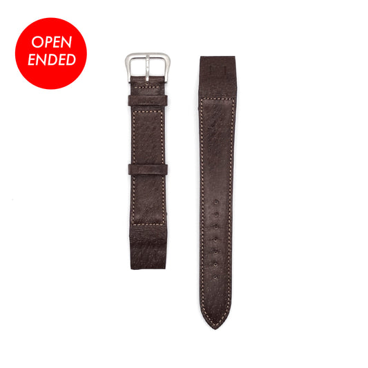 JAPANESE PIGSKIN LEATHER OPEN ENDED STRAP (Brown)