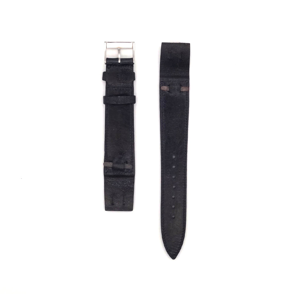 JAPANESE COWHIDE LEATHER OPEN ENDED STRAP (Navy)