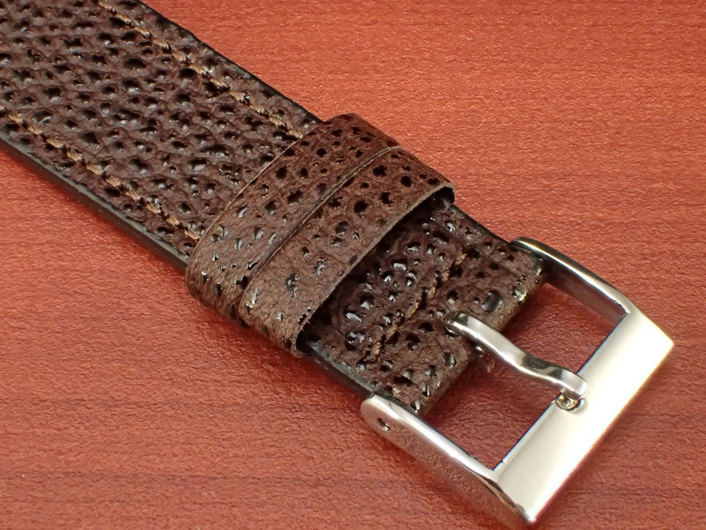 HIMEJI KUROZAN Japanese Cowhide LEATHER STRAP (Brown)