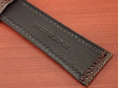 HIMEJI KUROZAN Japanese Cowhide LEATHER STRAP (Brown)