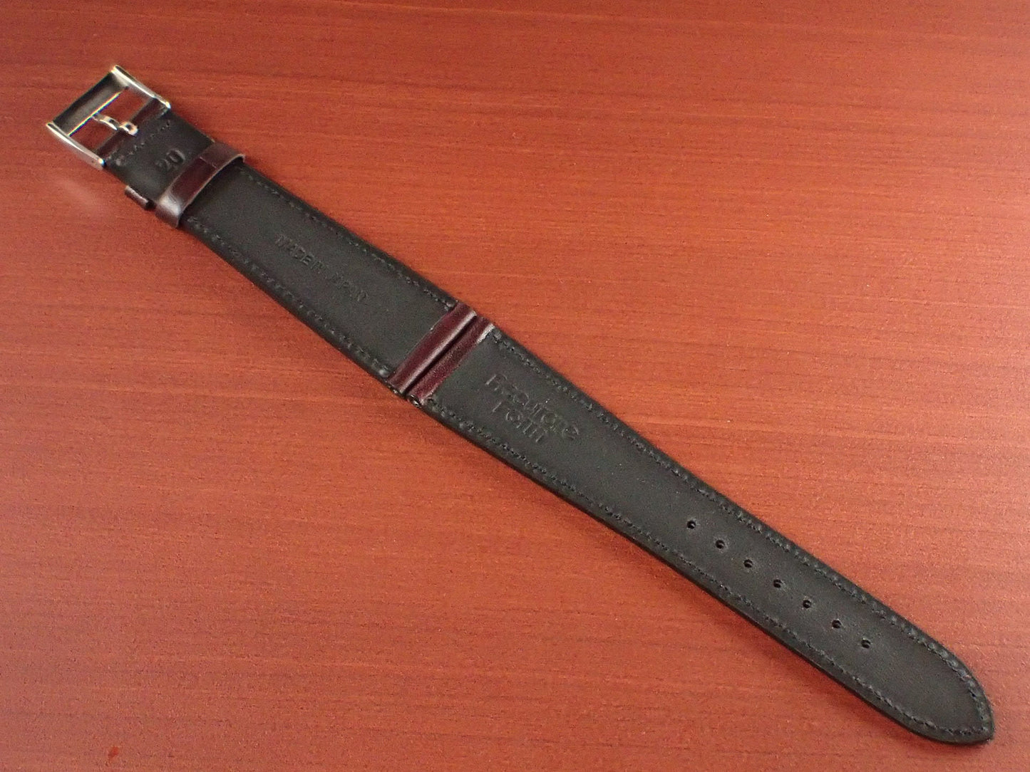 ILCEA Radica Museum calf Leather Strap (Bordeaux)