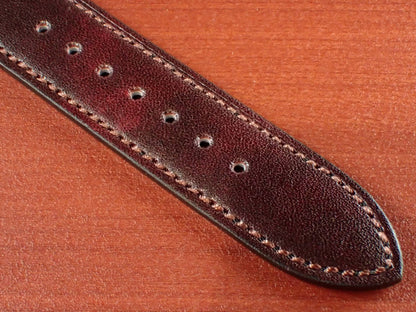 ILCEA Radica Museum calf Leather Strap (Bordeaux)