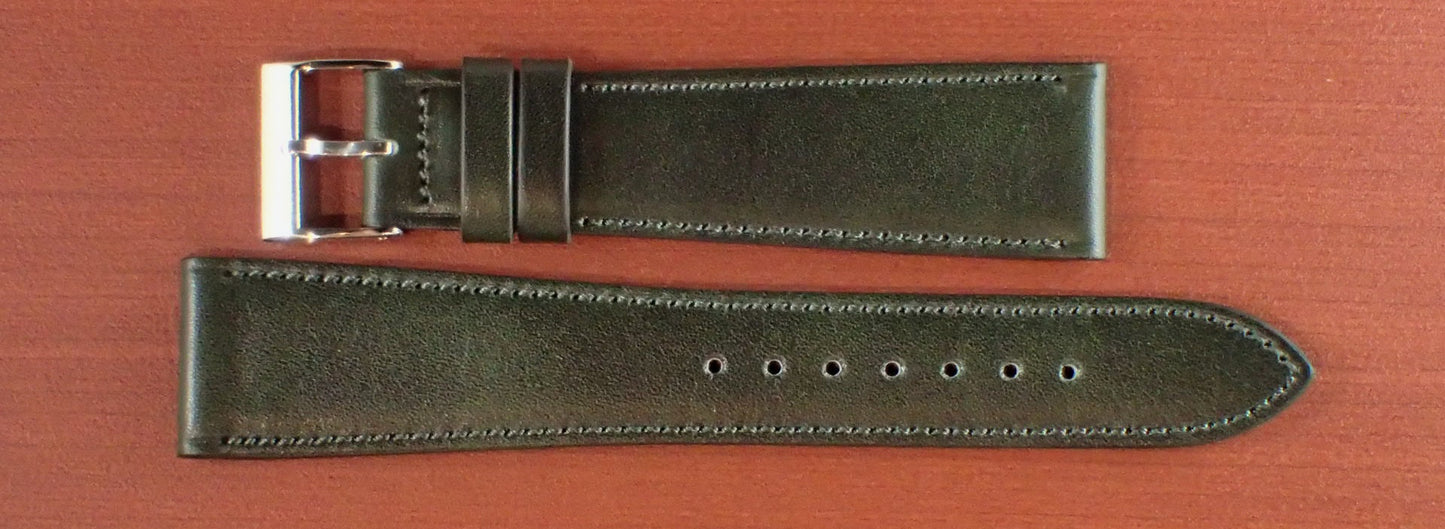 ILCEA Radica Museum calf Leather Strap (Dark Green)