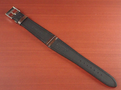 ILCEA Radica Museum calf Leather Strap (Dark Brown)