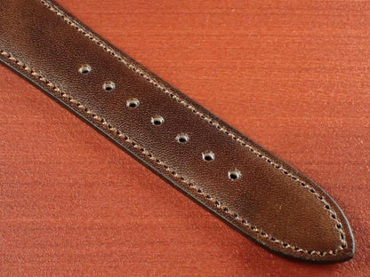 ILCEA Radica Museum calf Leather Strap (Dark Brown)