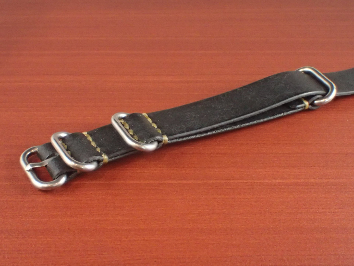 Virgilio VIVIDO Shoulder leather NATO Type Strap 受注生産 (Black)