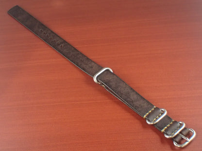 Virgilio VIVIDO Shoulder leather NATO Type Strap 受注生産 (Dark Brown)