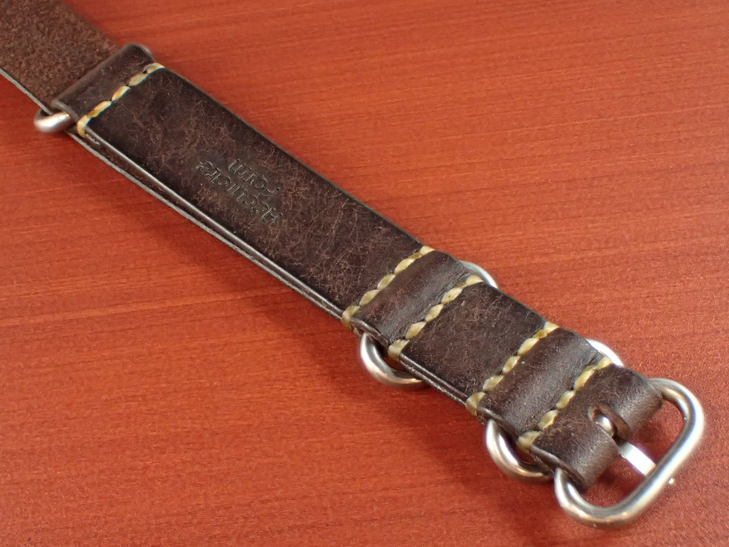 Virgilio VIVIDO Shoulder leather NATO Type Strap 受注生産 (Dark Brown)