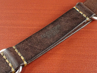 Virgilio VIVIDO Shoulder leather NATO Type Strap 受注生産 (Dark Brown)