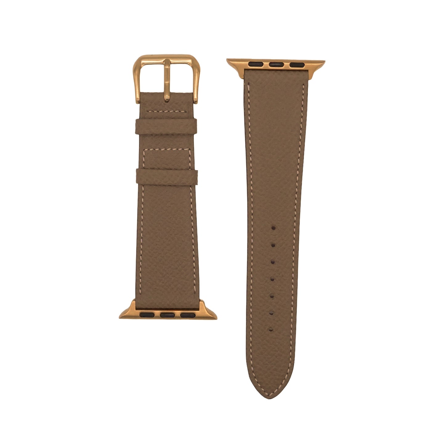 <tc>HAAS Derby French Embossed calf STRAP for Apple Watch (ETOUPE)</tc>