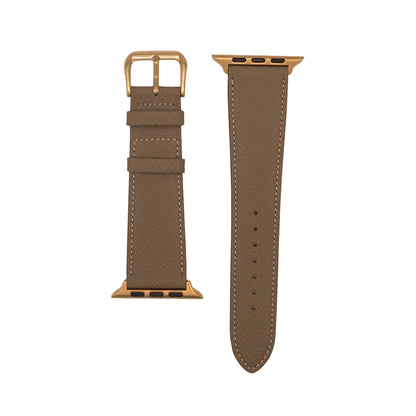 <tc>HAAS Derby French Embossed calf STRAP for Apple Watch (ETOUPE)</tc>