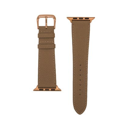 <tc>HAAS Derby French Embossed calf STRAP for Apple Watch (ETOUPE)</tc>