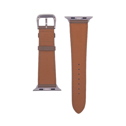<tc>HAAS Derby French Embossed calf STRAP for Apple Watch (ETOUPE)</tc>
