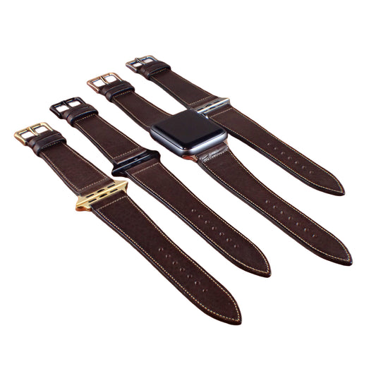 JAPANESE COWHIDE LEATHER for Apple Watch (dark brown)