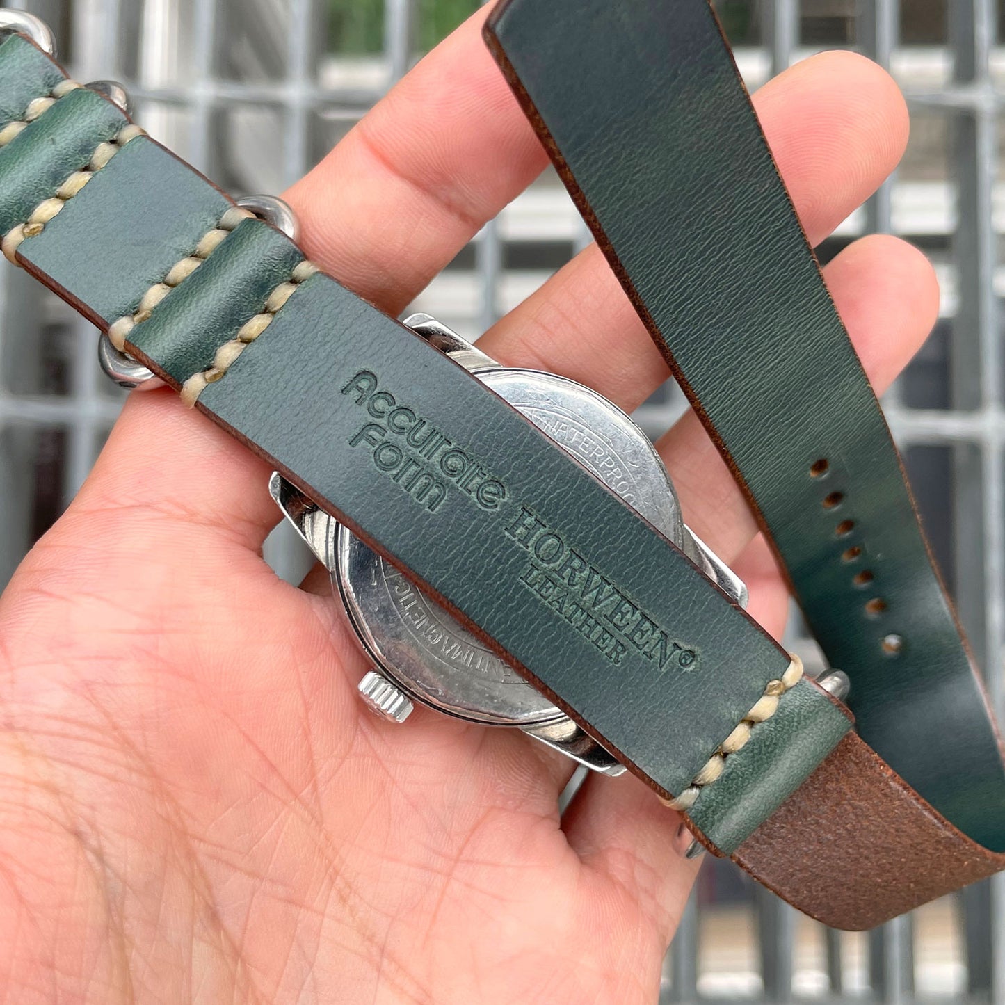HORWEEN CHROMEXCEL NATO Type Strap Made to Order (Blue)