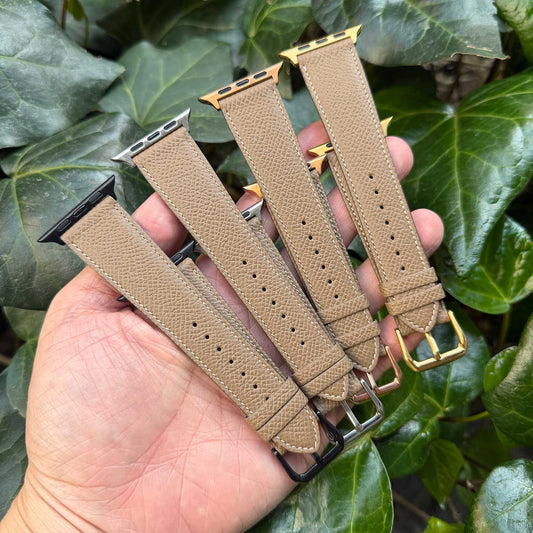 HAAS Derby French Embossed calf STRAP for Apple Watch（エトープ）