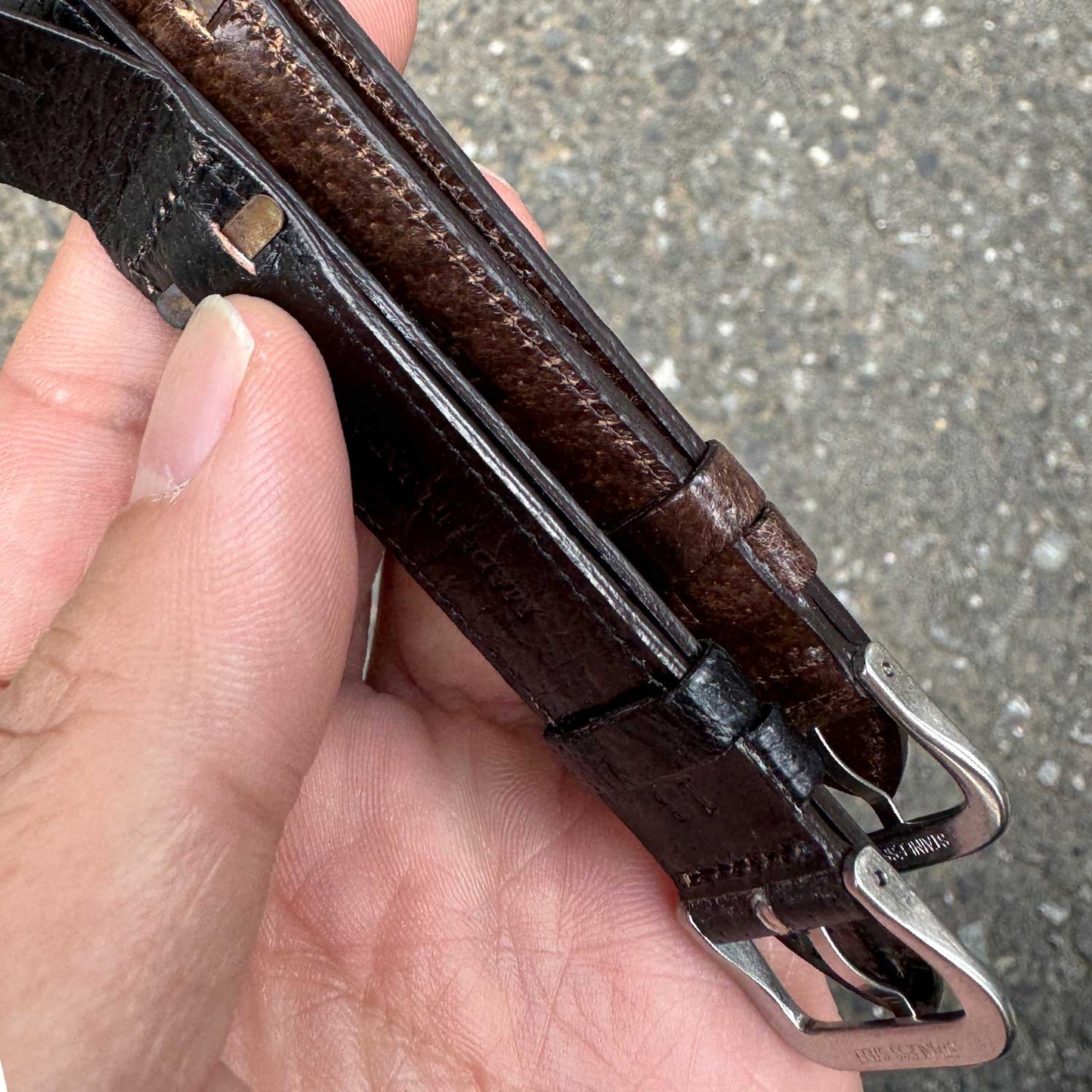 JAPANESE PIGSKIN LEATHER OPEN ENDED STRAP (Brown)