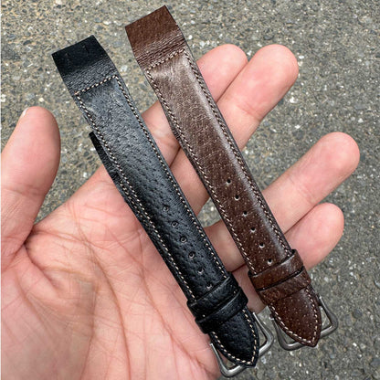 JAPANESE PIGSKIN LEATHER OPEN ENDED STRAP (Brown)