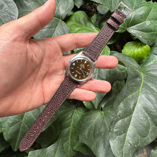 HIMEJI KUROZAN Japanese Cowhide LEATHER STRAP (Brown)