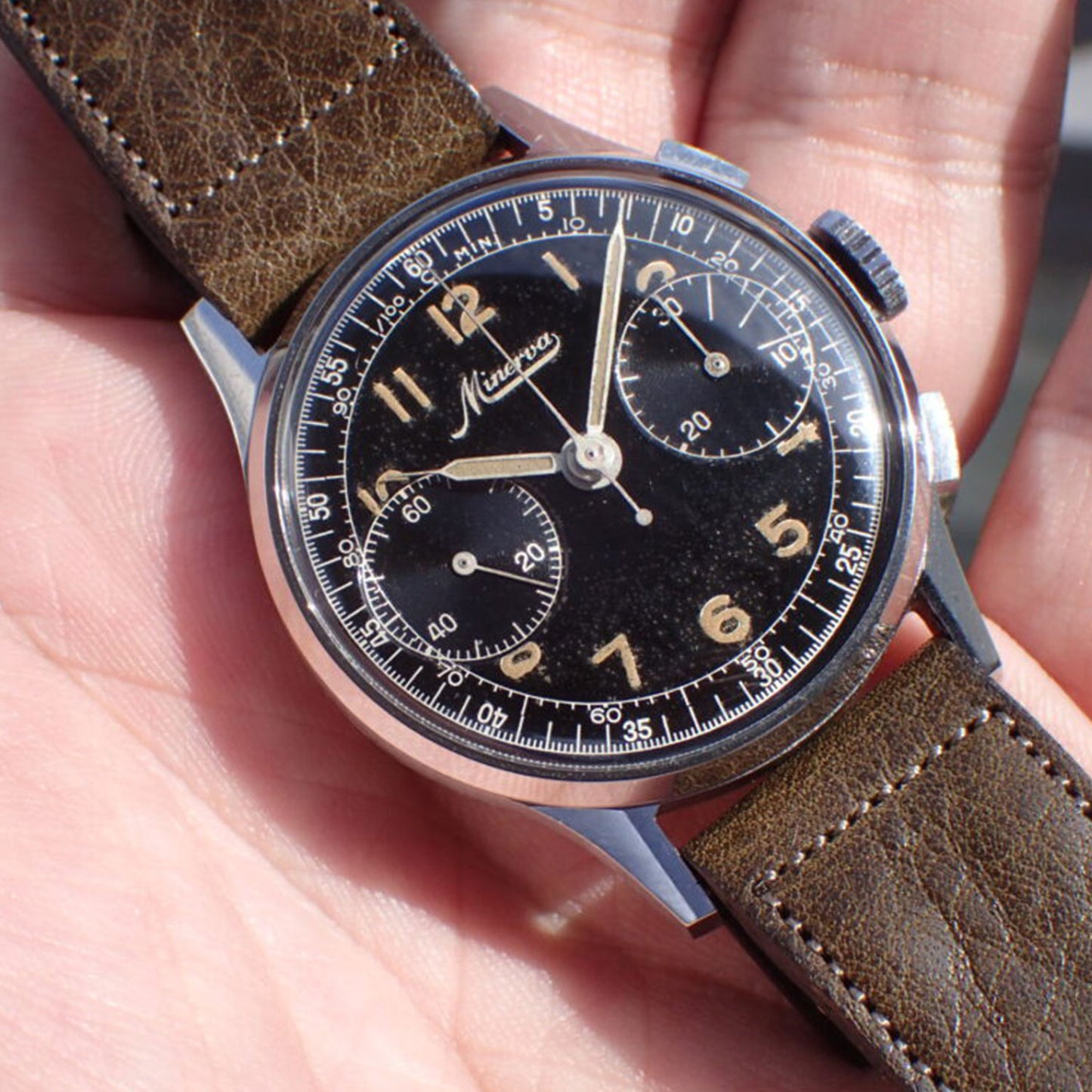 JAPANESE COWHIDE LEATHER OPEN ENDED STRAP (Olive)