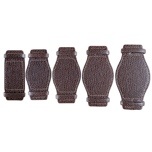 DEGERMANN DAUPHIN Embossed calf Leather Pad (Dark Brown)