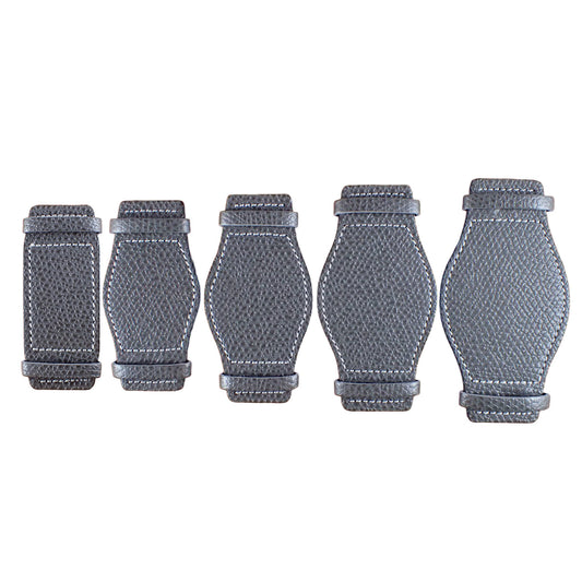 DEGERMANN DAUPHIN Embossed calf Leather Pad (Dark Gray)