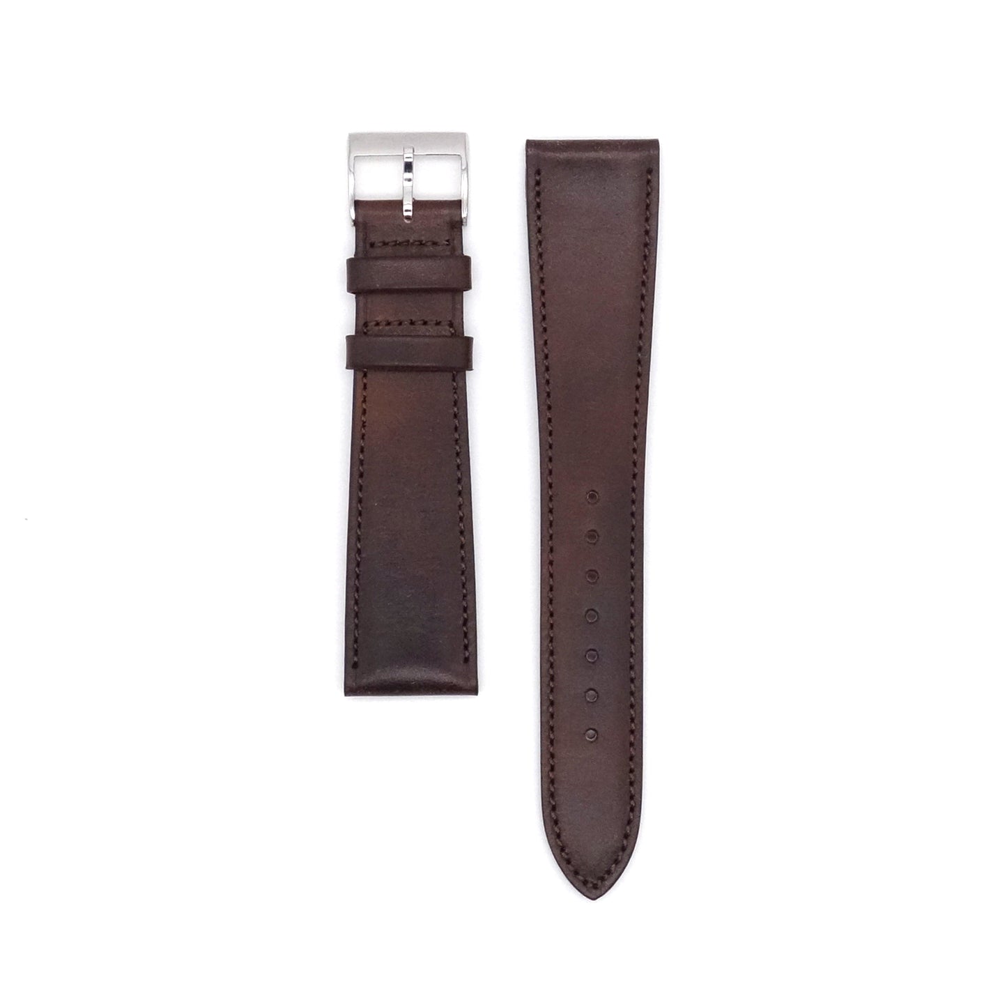 ILCEA Radica Museum calf Leather Strap (Dark Brown)