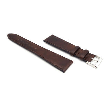 ILCEA Radica Museum calf Leather Strap (Dark Brown)