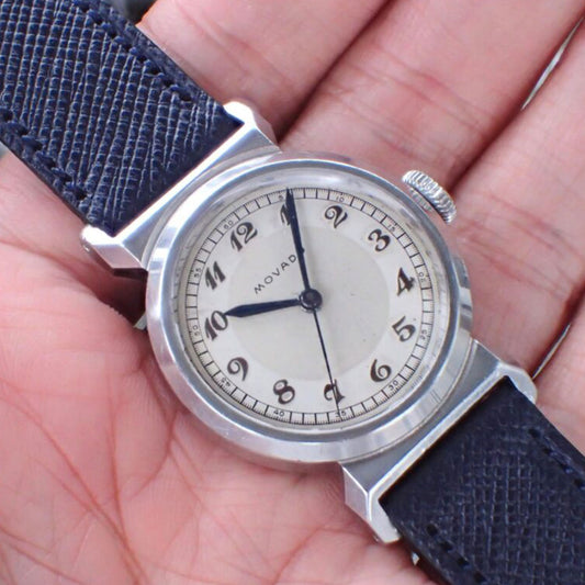 ALRAN Saffian Embossed Goat Leather strap (Indigo)