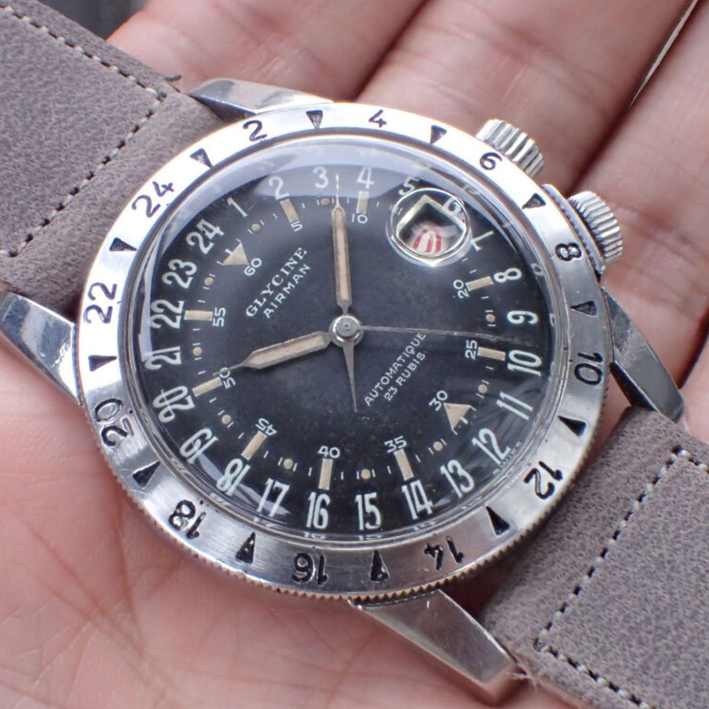 TEMPESTI TEXAS Bends Leather Strap (Gray)