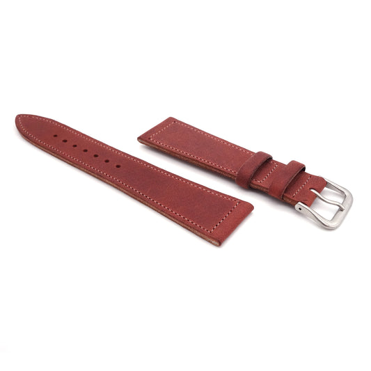 TEMPESTI TEXAS Bends Leather Strap (Red Brown)